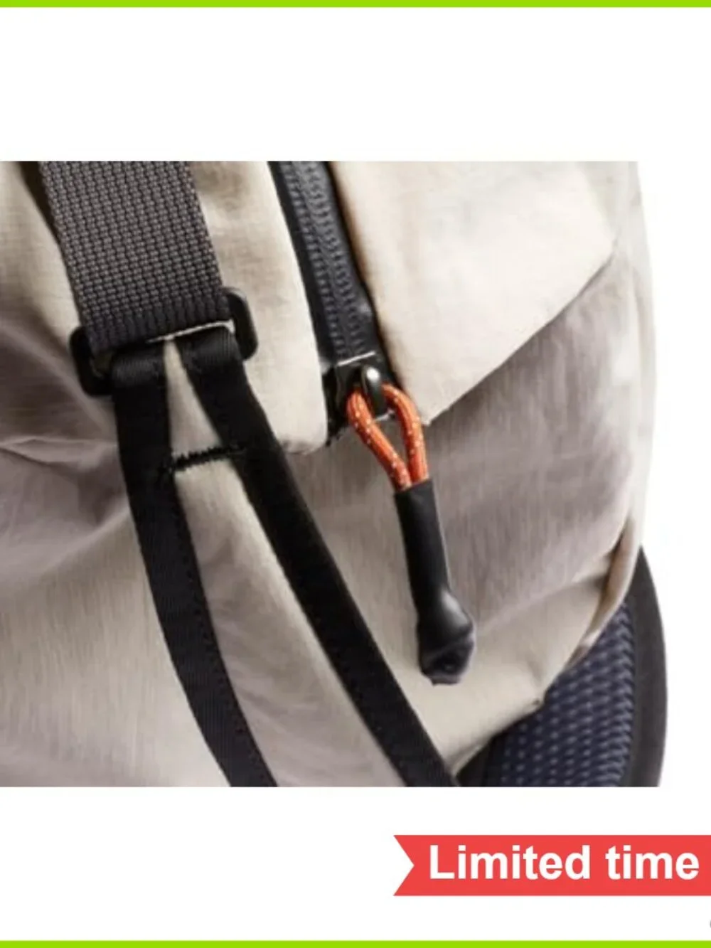 Lightweight Technical Duffel Bag Water-Resistant Recycled PET with Detachable